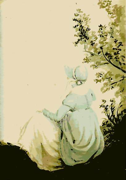 A watercolor of Jane painted by Cassandra, circa 1810.